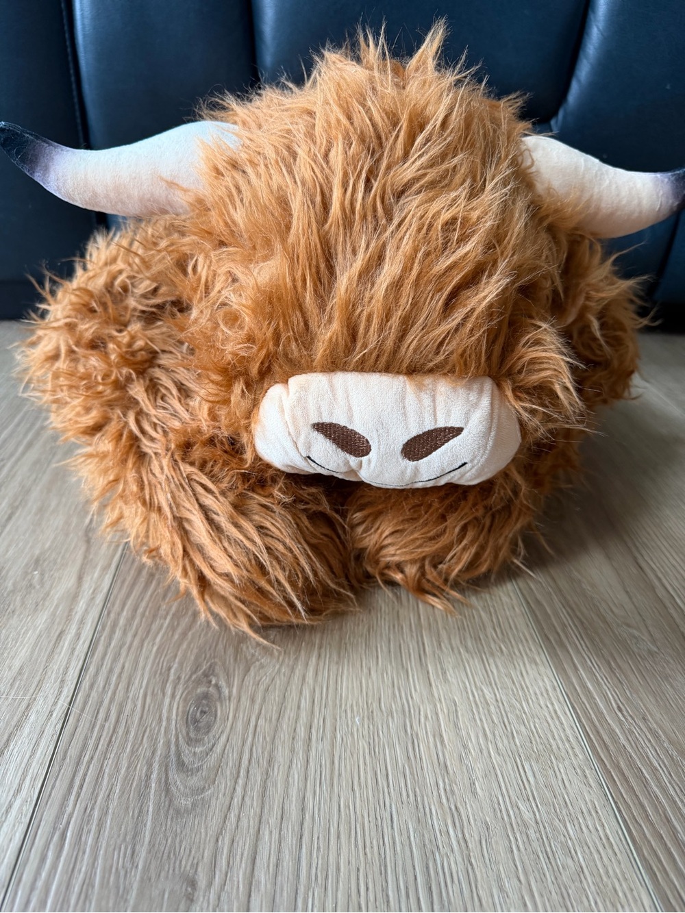Pulse of Potential Hallie the Highland Cow Weighted Plush Animal Brown 16"